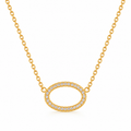 Halo Oval Necklace