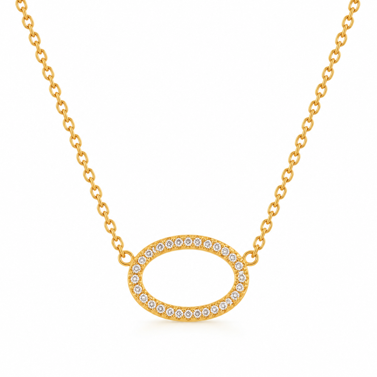 Halo Oval Necklace