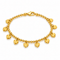 Sunburst Heart Anklet