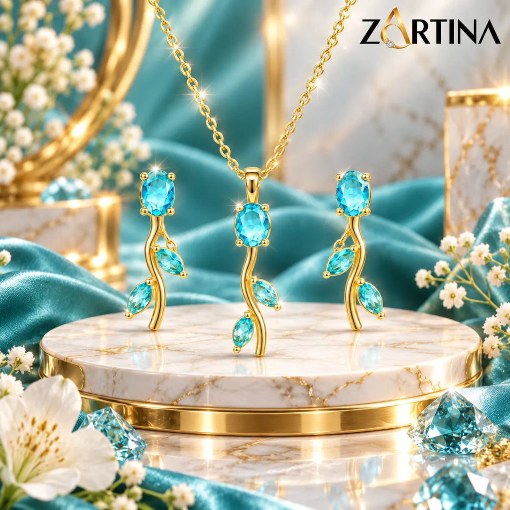 Crimson Vine Necklace & Earring Set