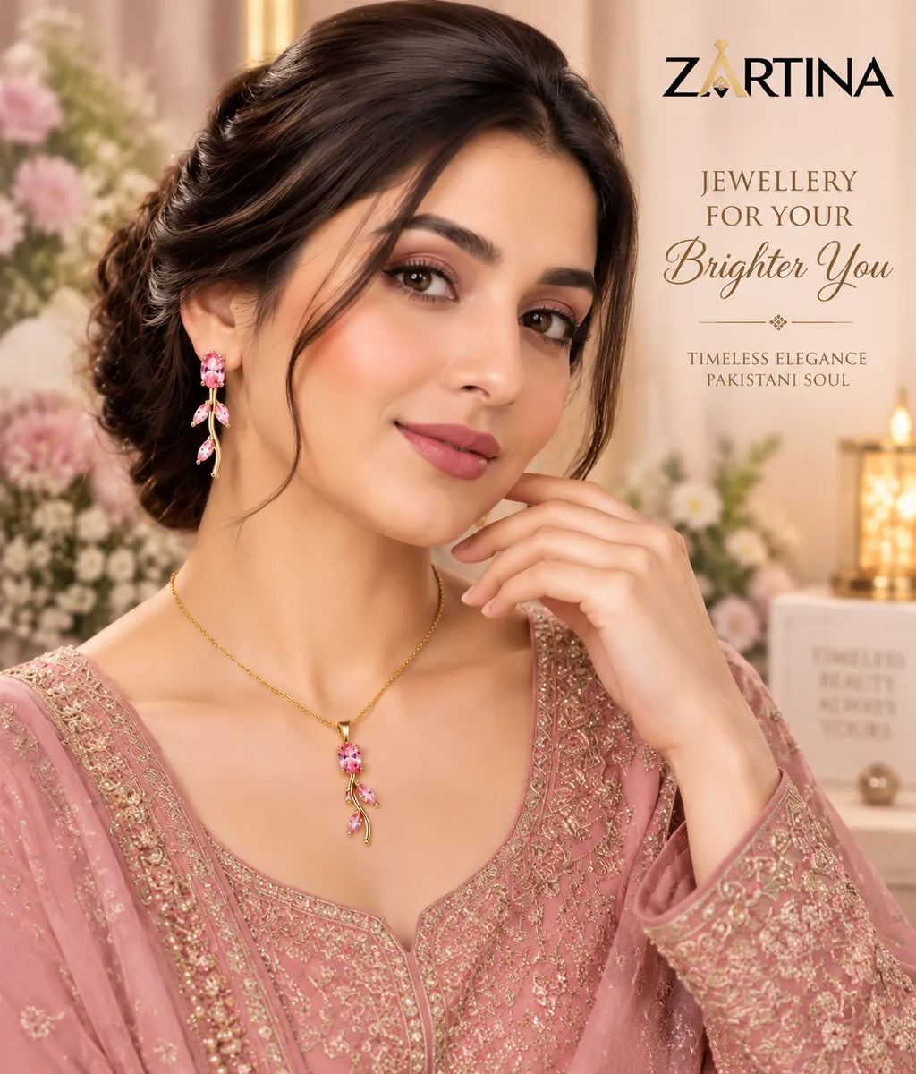 Crimson Vine Necklace & Earring Set