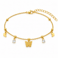 Iced cut Butterfly Anklet