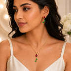 Crimson Vine Necklace & Earring Set